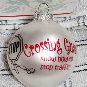 Bronners " Crossing Guards know how to stop Traffic" Christmas Ornament NIB